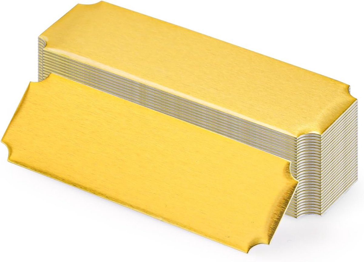 Naamplaatjes 30 stuks - Aluminium 3 x 1 inch - Lasergraveren - Voor persoonlijke labels - ShopVlot
