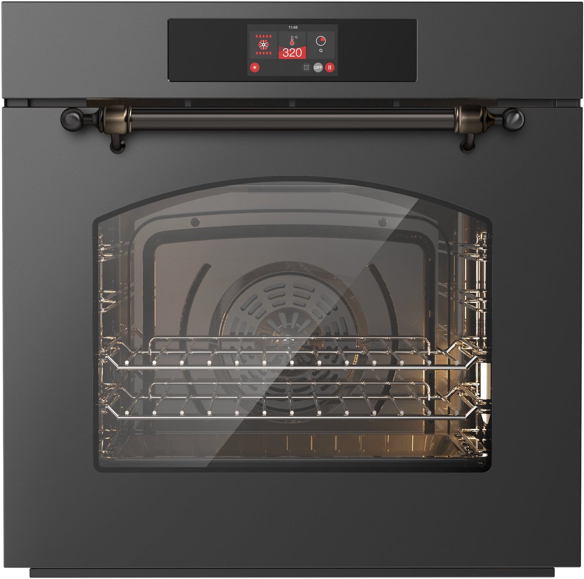 ILVE Oven 60 cm A+ clas 30 / 320 graden Mat Grafiet Brons - Inbouw