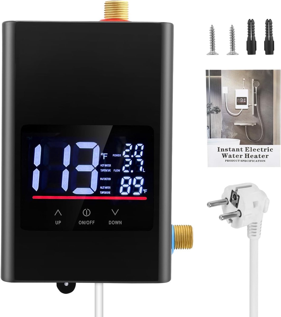 Doorstroom Waterverwarmer 6000 W - Compact met Touch + Afstandsbediening - LED Display - ShopVlot
