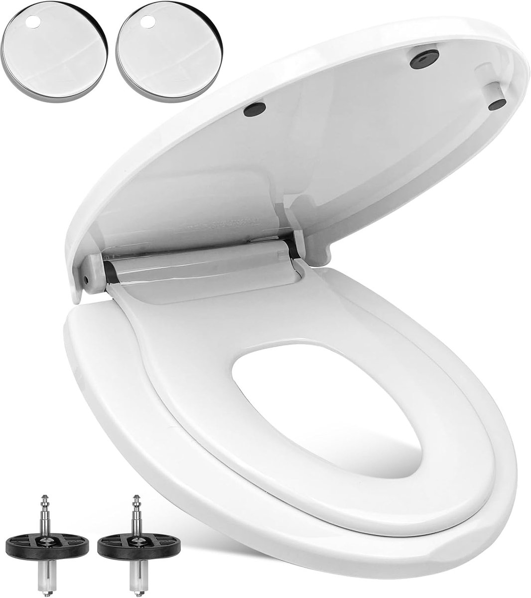 Toiletzitting met Soft-Close Mechanisme - Inclusief Verwijderbare Kinderzit - Comfortabel en Veilig voor Kinderen - ShopVlot