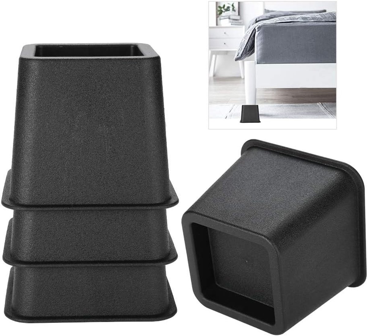 Meubelverhoger 5 inch - stevige PP kunststof - onderbed opslag - verhoogt meubels - ShopVlot