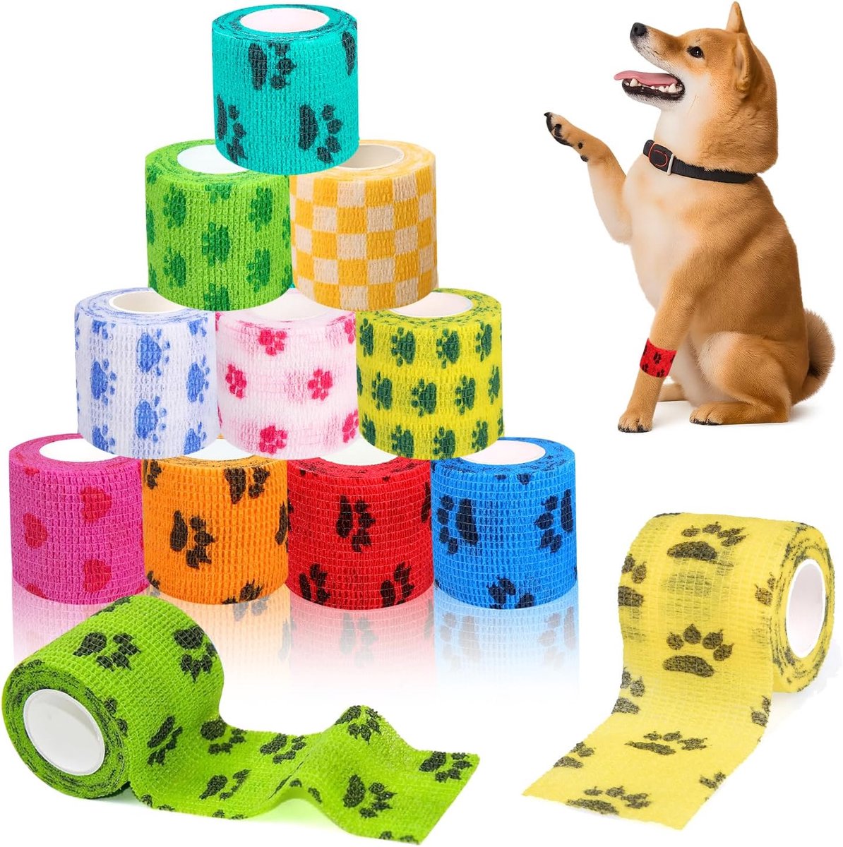 Huisdierverband 12 Volume - zelfklevend - geschikt voor honden en katten - ideaal voor wondverzorging - ShopVlot