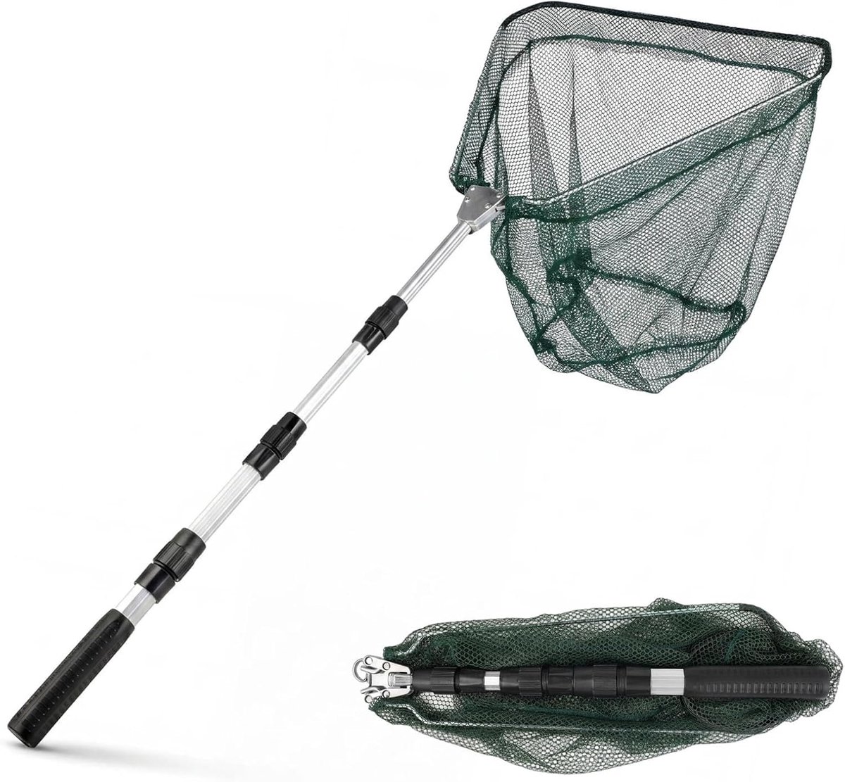 Telescopische Visnet 130cm - Opvouwbaar Vissen Net - Duurzaam Materiaal - Ideaal voor Ponden en Meren - ShopVlot