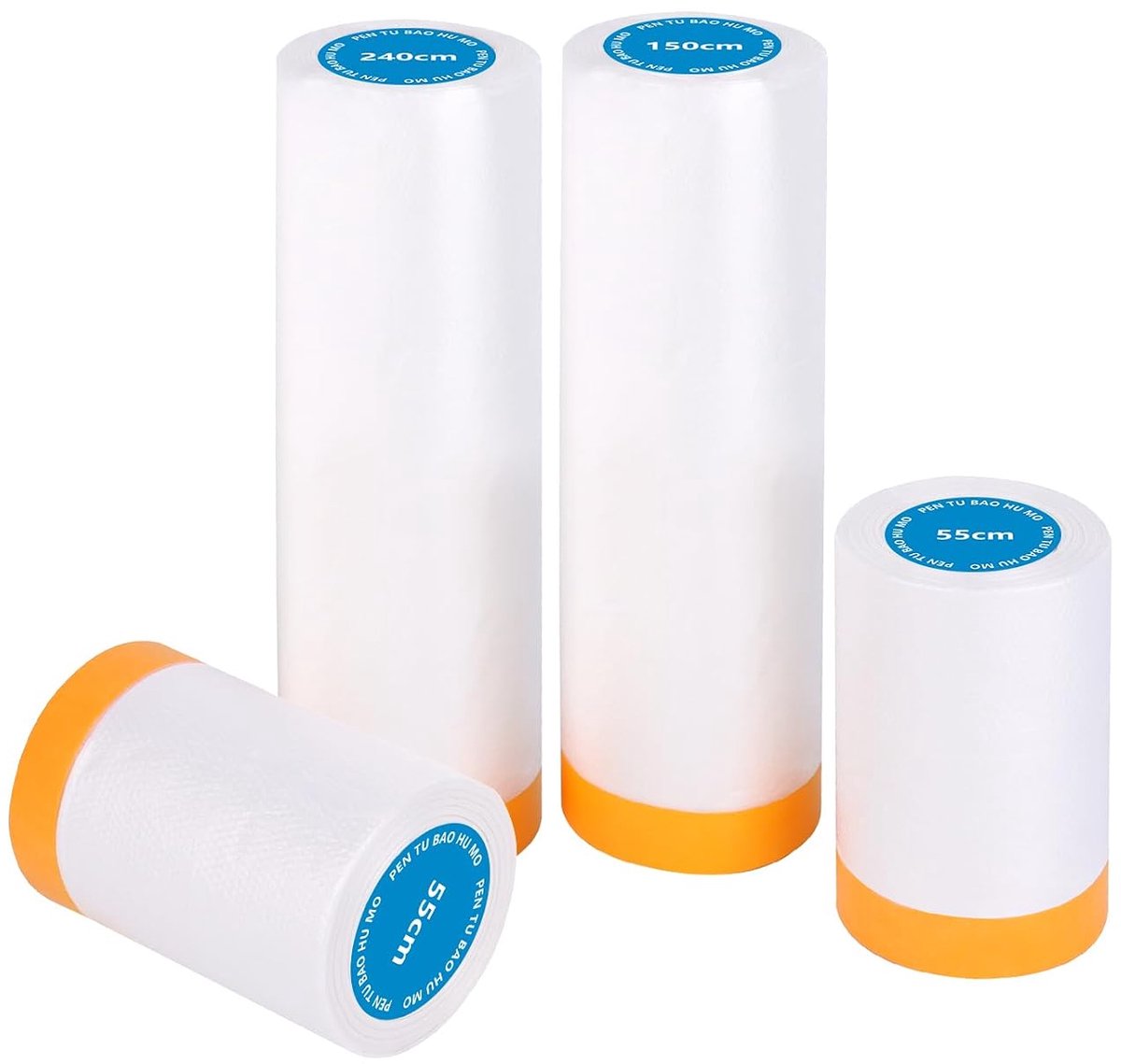 Coverfilm met Lijmtape 55 cm x 20 m - Transparant - Waterdicht - Bescherming tegen stof en vocht - ShopVlot