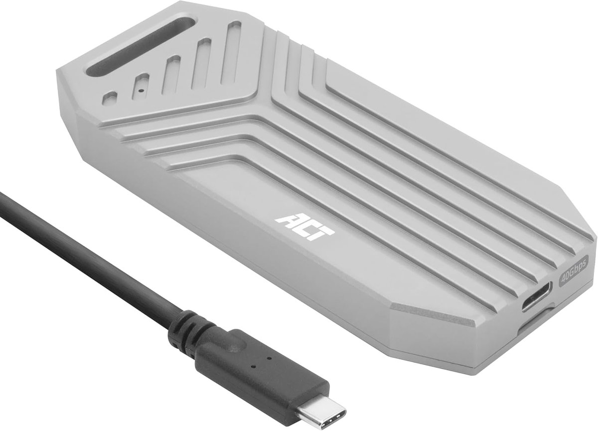 Externe USB-C M.2 NVMe PCIe SSD Behuizing - 40Gbps Snelheid - Toolloos Aluminium - Ideaal voor Computer en Monitor - ShopVlot