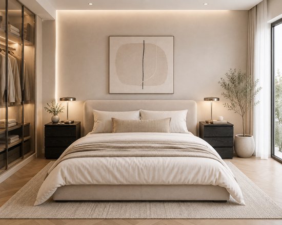 Casamoda Nachtkastje - H55 x B40 x D35 cm - 3 Lades - Stopcontact en USB - Draagkracht 45 kg - Moderne Bijzettafel - Zwart