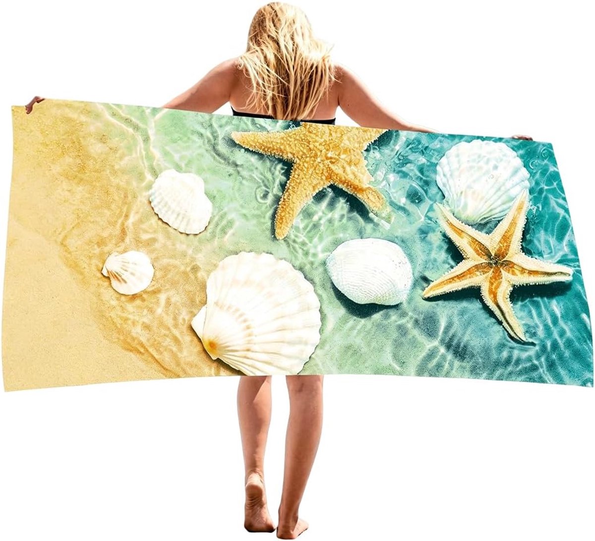 strandhanddoek 70 x 140 cm - microvezel - sneldrogend - ideaal voor strand en sauna - ShopVlot