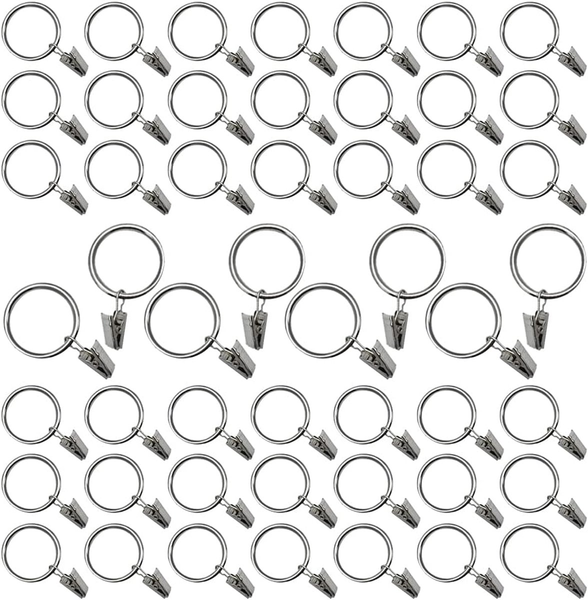 Gordijnringen met clips 38mm - RVS metalen draperiering - Wavy design - Voor zware gordijnen - ShopVlot