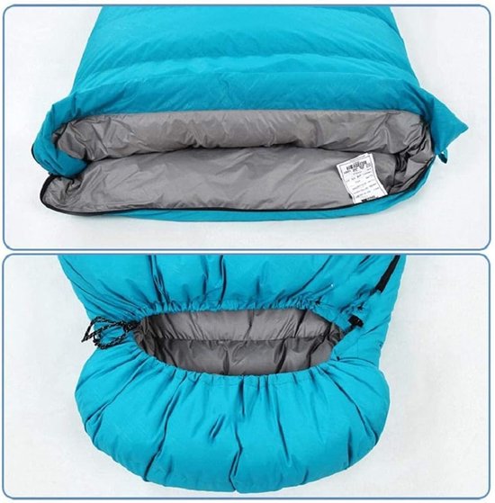 Vier Seizoenen Slaapzak - Outdoor Slaapzak Ultralight - Kamperen en Hiken - Waterdichte Scheurbestendige Buitenkant - 220x75cm - Zwart van VIER — afbeelding 3