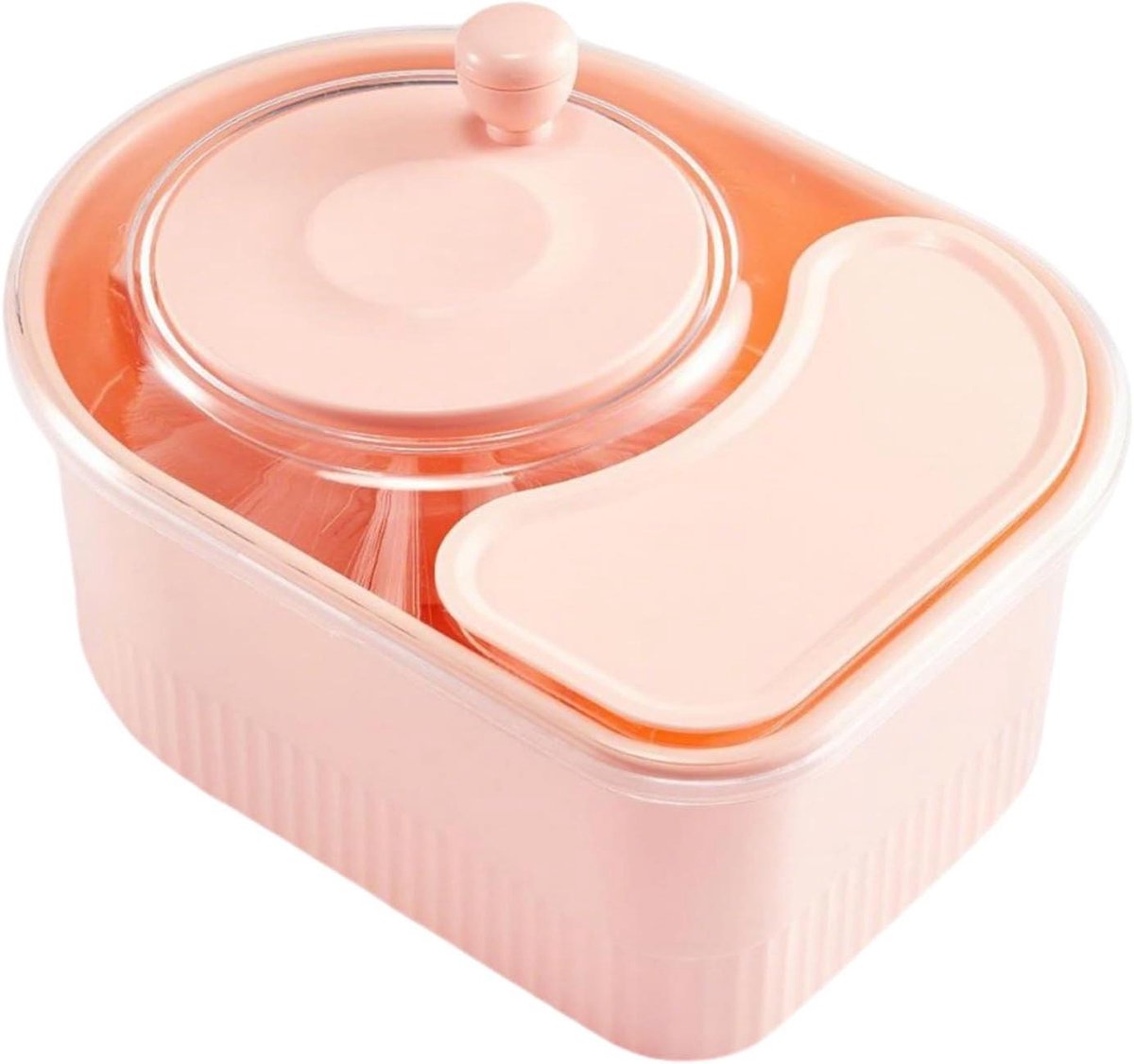 Sla Spinner - Groentewasmachine Fruitwasser - Salades Maken - Roterend Crankmechanisme - 30 x 19 x 15 cm - Roze