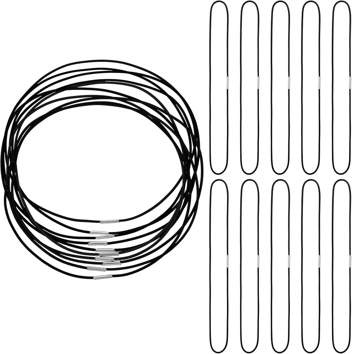 Elastische banden 10 stuks - zwart - voor notitieboeken - perfect voor journal inserts - SnelShoppen