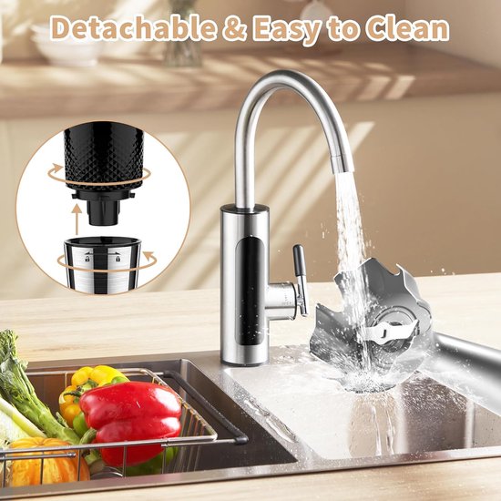Draadloze Staafmixer - Mixer Op Batterijen - Keuken Assistent - 4-in-1 Functie - 700 ml - Zwart — afbeelding 4