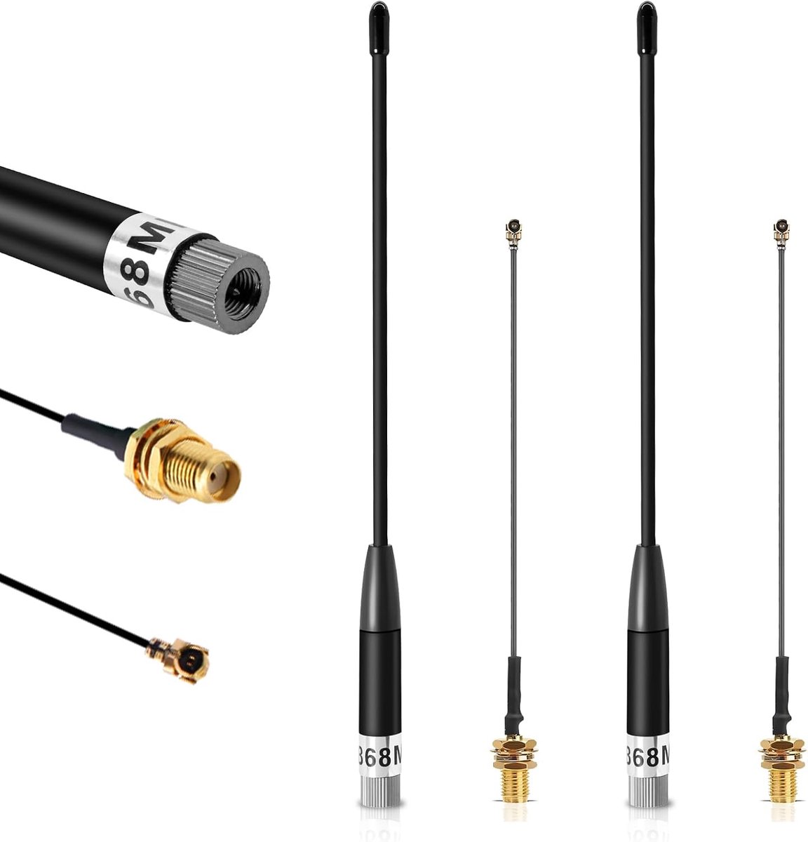 LoRa antenne 868MHz 10dBi - zachte whip antenne - SMA plug + U.FL IPX naar SMA kabel - verbetert bereik - SnelShoppen