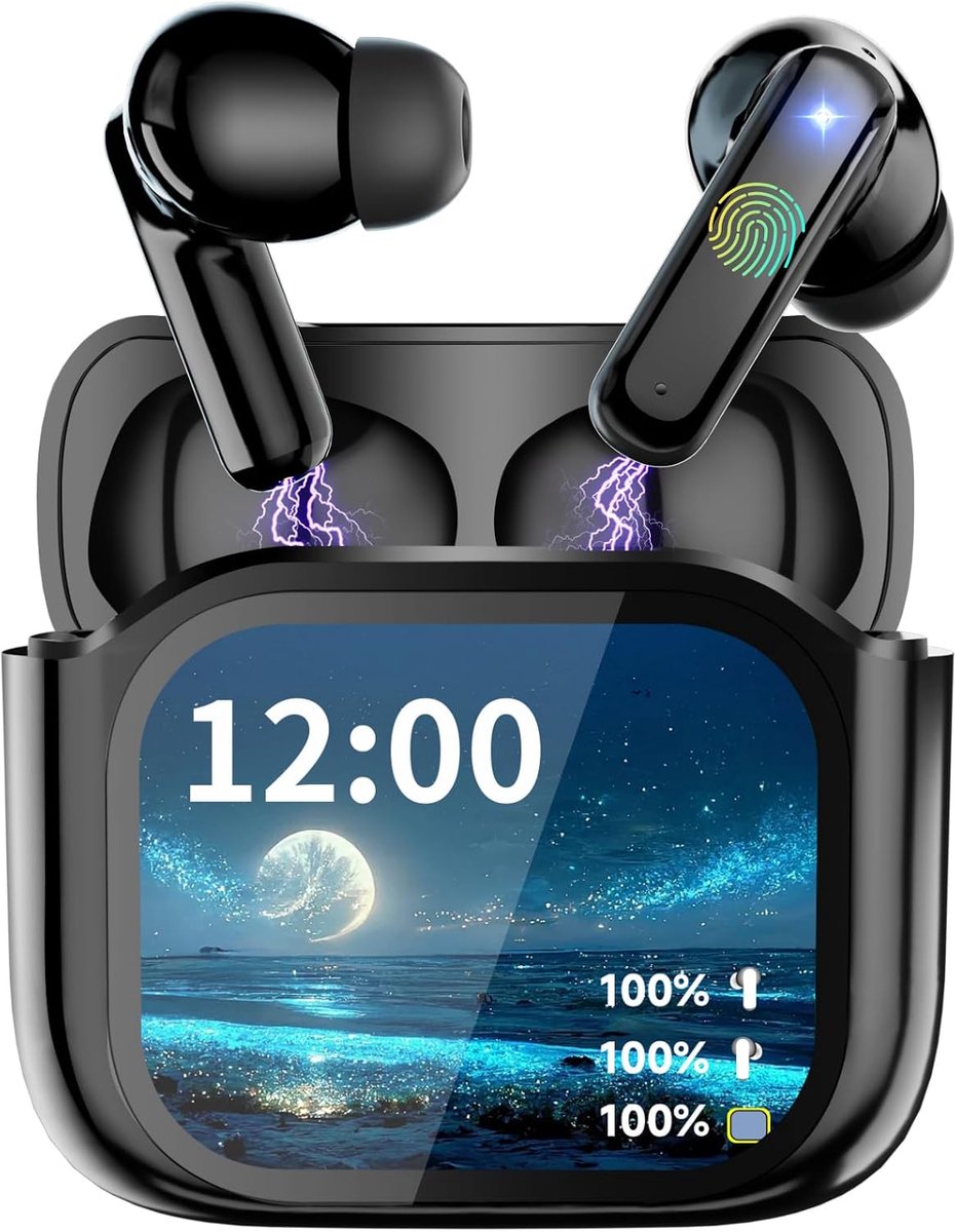 Bluetooth hoofdtelefoon met touchscreen - 40 uur speeltijd - ANC + ENC ruisonderdrukking - IP7 waterdicht - SnelShoppen