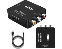 Garpex® Tulp AV naar HDMI Converter - AV & Composiet Adapter naar HDMI - 1080P Full HD - HDMI Switch naar RCA Omvormer