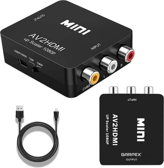 Garpex® Tulp AV naar HDMI Converter - AV & Composiet Adapter naar HDMI ...