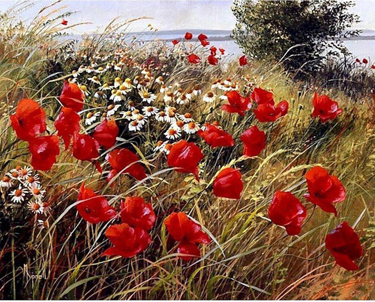 Schilderen op nummers 40 x 50 cm - Landschap schilderij - Compleet met acrylverf - Perfect voor beginners - SnelShoppen