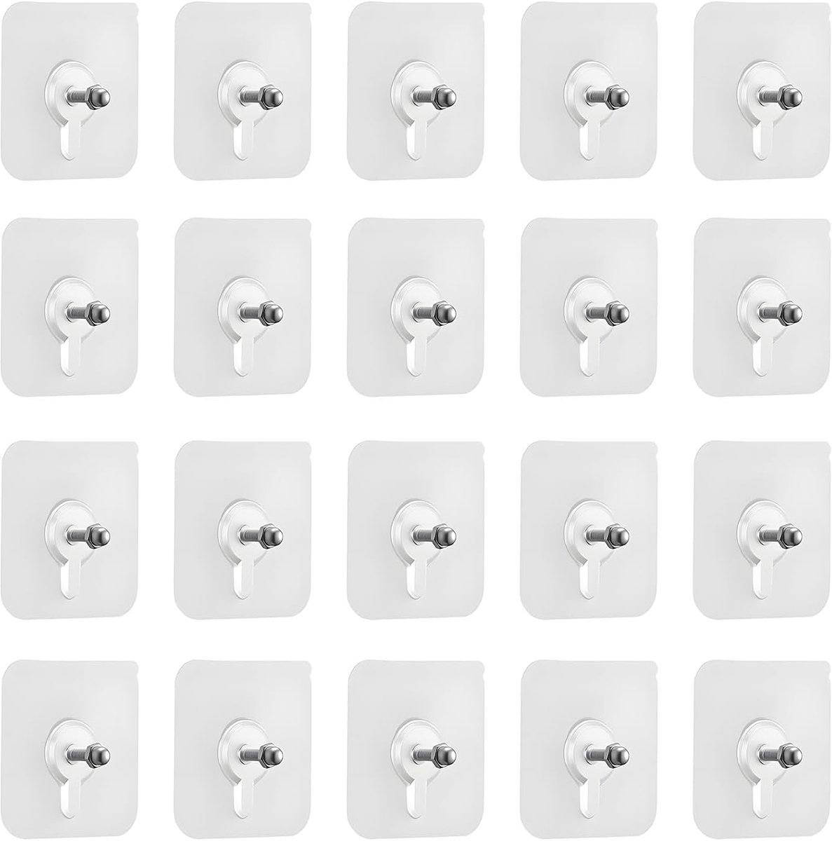 Foto hangers pack van 20 - zelfklevende nagels voor fotolijsten - transparant - sterke bevestiging zonder boren - SnelShoppen