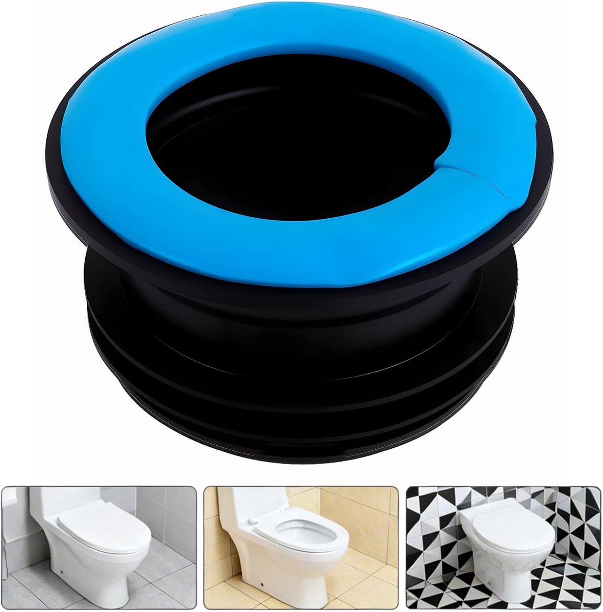 Ring, geurremmende rubberen afdichting, afvoerslang, vervangende set voor toiletpot