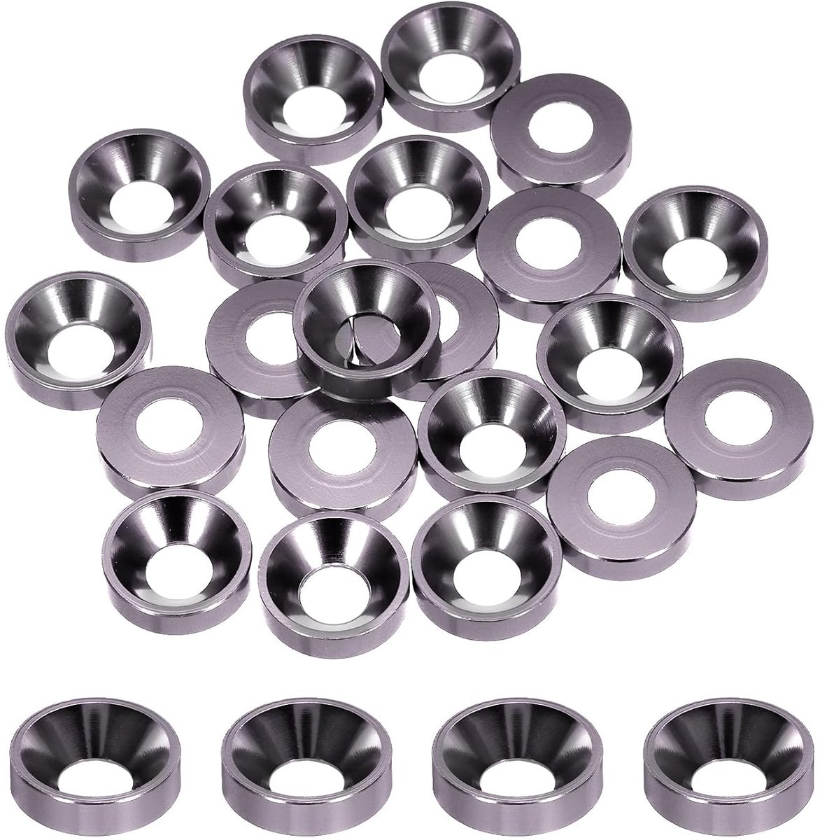 Verzonken sluitringen M5 diameter gat 5,1 mm / 0,2 afdichtingen aluminium afdichting sluitring kop kop voor schroeven RC / FPV / PC / mechanische drone onderdelen model 20 stuks