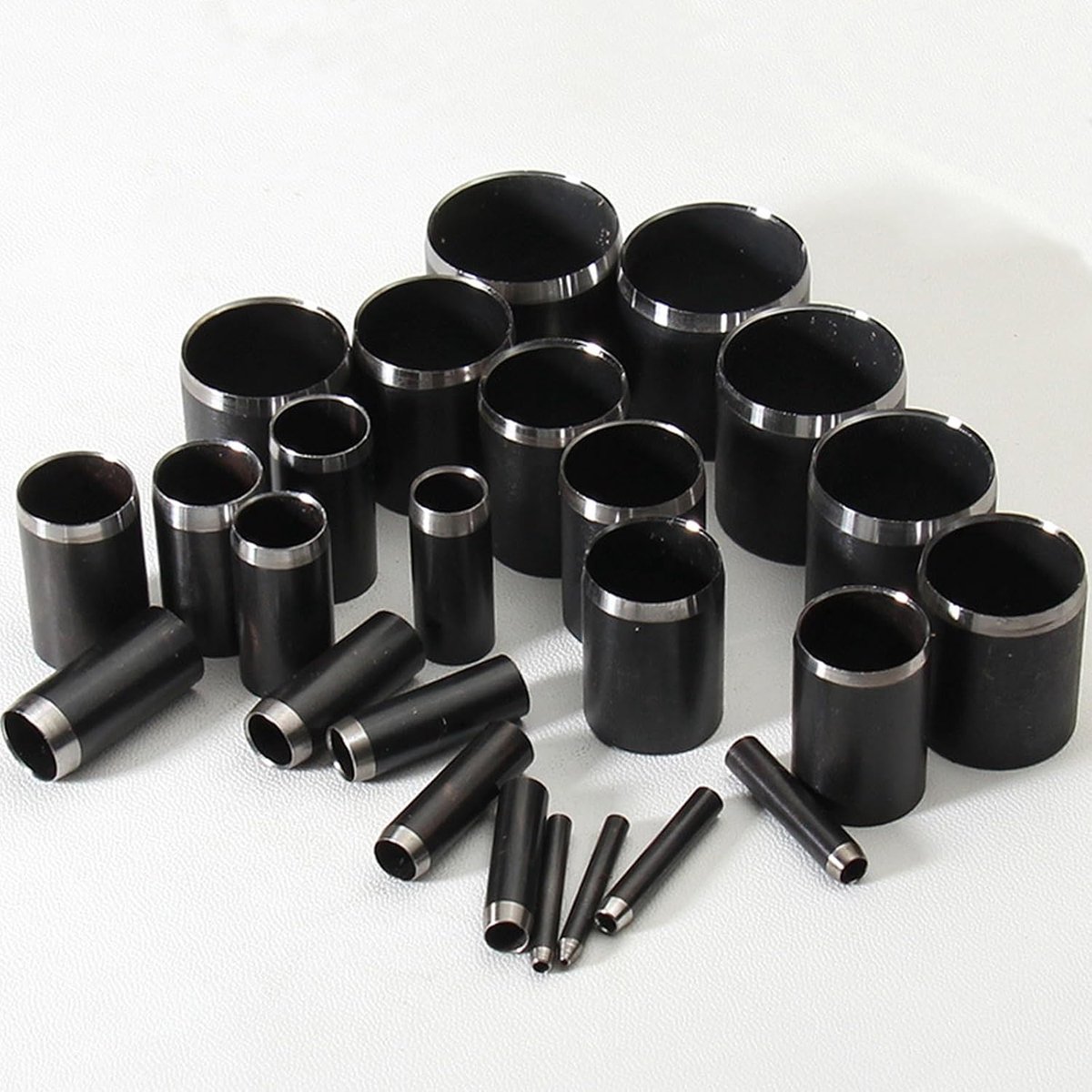 25-delig Lochstanzer-set - Leder-stanzgereedschap 1-25 mm met scherpe snijkanten - Precisie-snijgereedschap voor leer, horlogearmbanden, zeildoek en oogjes