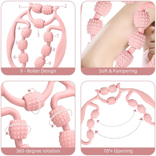 Massageroller voor benen, spiertherapie-massagestaaf, anti-cellulitis massageapparaat en lymfedrainage, cellulitis roller, massageapparaat massageroller voor benen, dijen — afbeelding 5