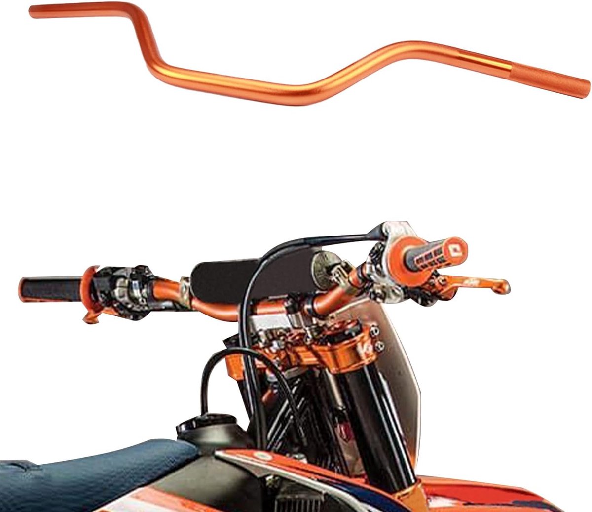 22mm 7/8" aluminiumlegering universeel voor dirtbike ATV Oranje | Geschikt voor dirtbike ATV Motocross, universele toepassing, stuuronderdeel voor motorbediening, voor reparatie en vervanging