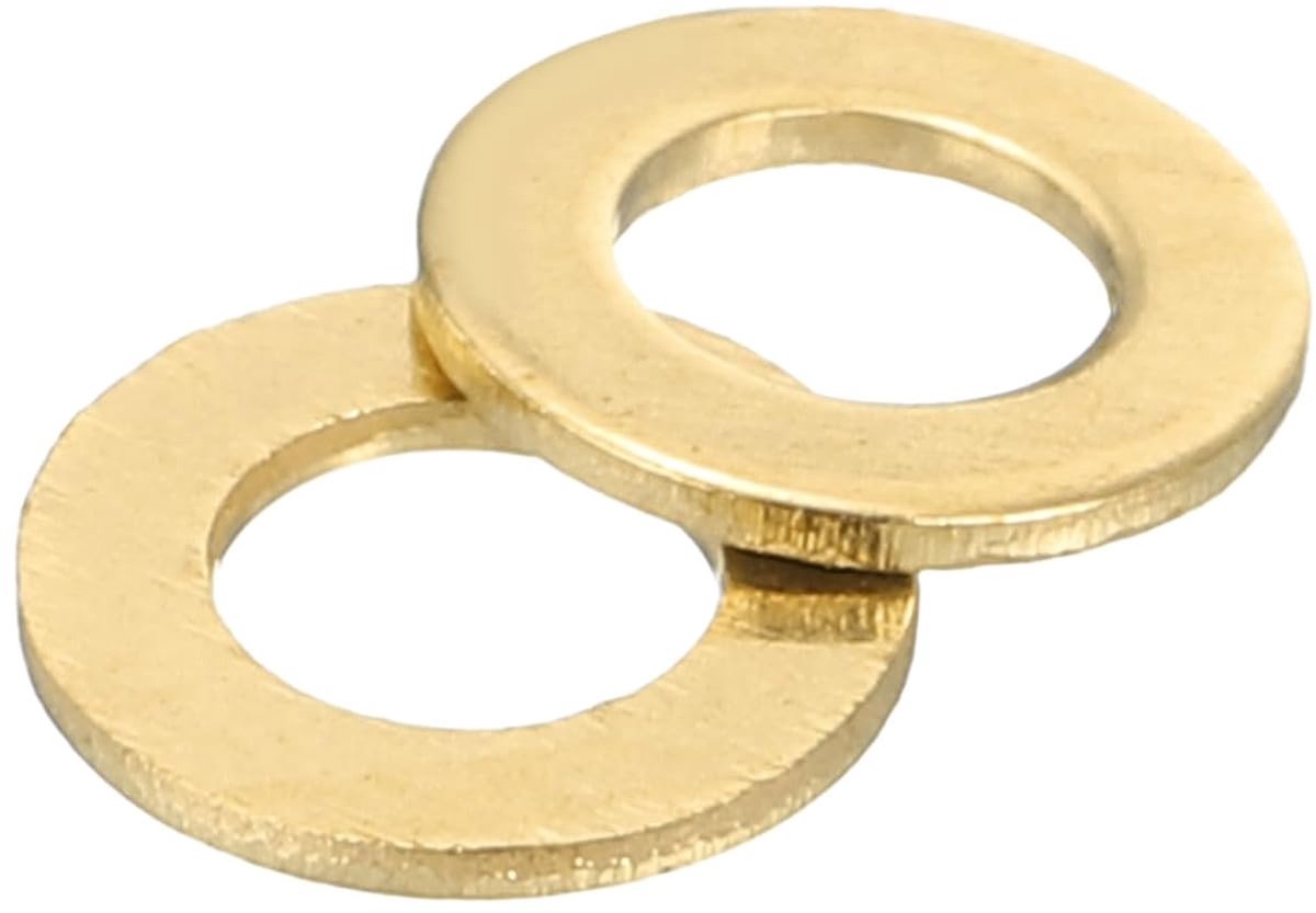 Platte sluitringen, 300 stuks platte afdichtringen van messing, 6 mm OD 0,5 mm dikke metalen ringafdichting voor schroeven en moeren