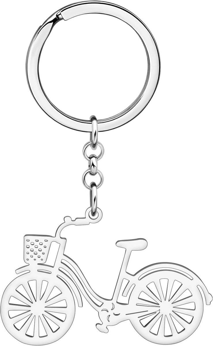 18K Vergulde Cartoon Fiets Sleutelhanger Auto Rugzak Sleutelhanger Fiets Sieraden Voor Vrouwen Fietsers Geschenken