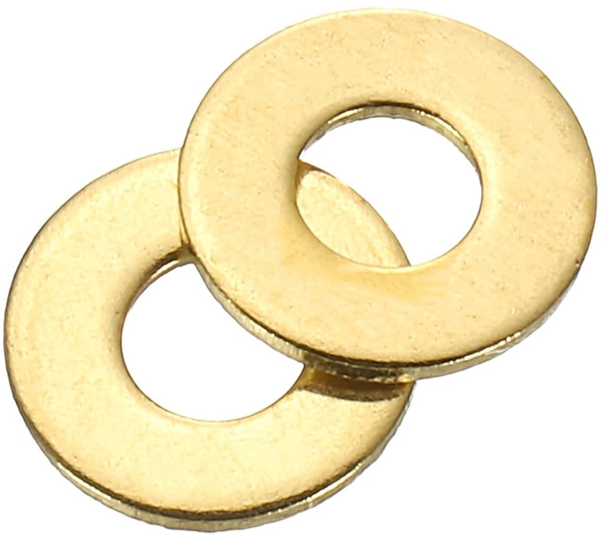 Set van 240 stuks sluitringen, M2 x 5mm x 0,4mm messing ring bijlagschijven assortiment, platte beveiligingsschijven afdichtring metalen schijven voor schroeven bouten moeren