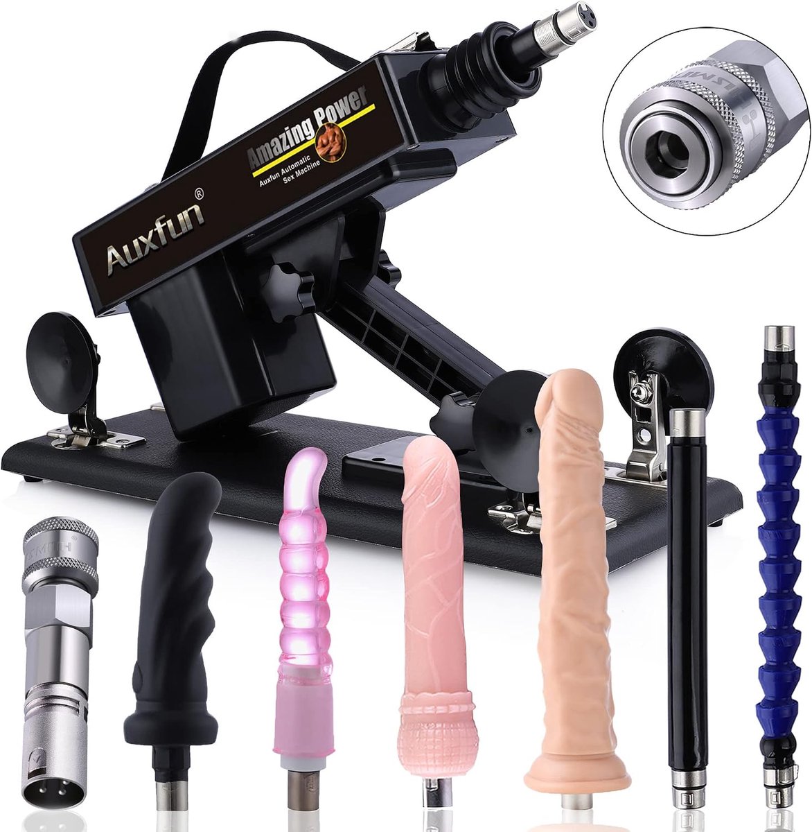 Seksmachine Basis - Verstelbaar en krachtig - Inclusief dildos en accessoires - Ideaal voor beginners - SnelShoppen