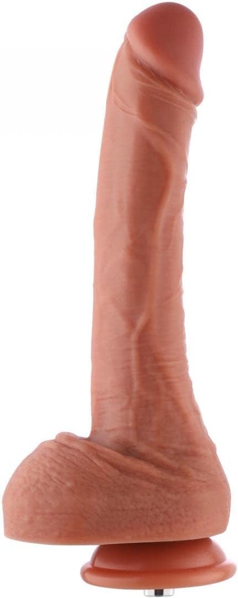 Dildo KlicLok 24 cm - Nude - Geaderde schacht - Perfecte dikte voor genot - SnelShoppen