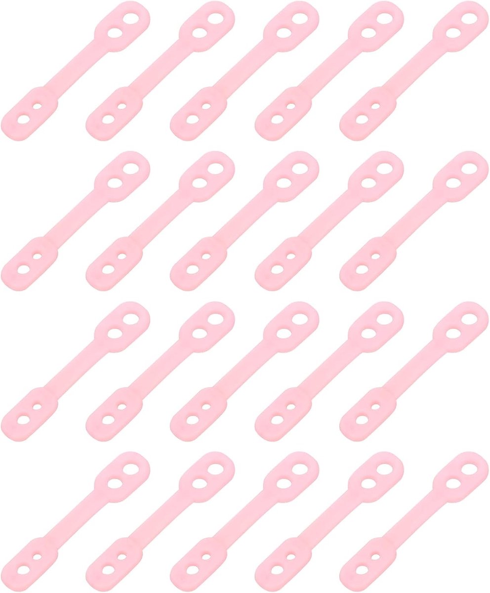 20 stuks kledinghangers, winddicht, kunststof strips, haken, antislip, uitgeschakeld, winddicht, vaste gesp, anti-drup, strepen, haken, bevestiging voor buiten en binnen, roze