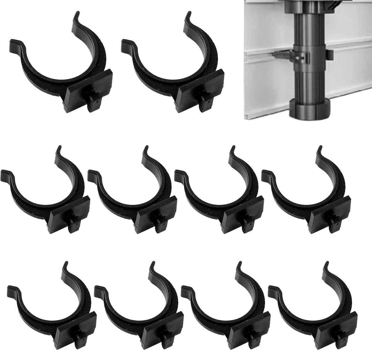 Set van 10 clips voor keukenplint, robuust, verstelbaar, duurzame bevestigingsclips, clip voor meubelvoet, diameter 27-31 mm