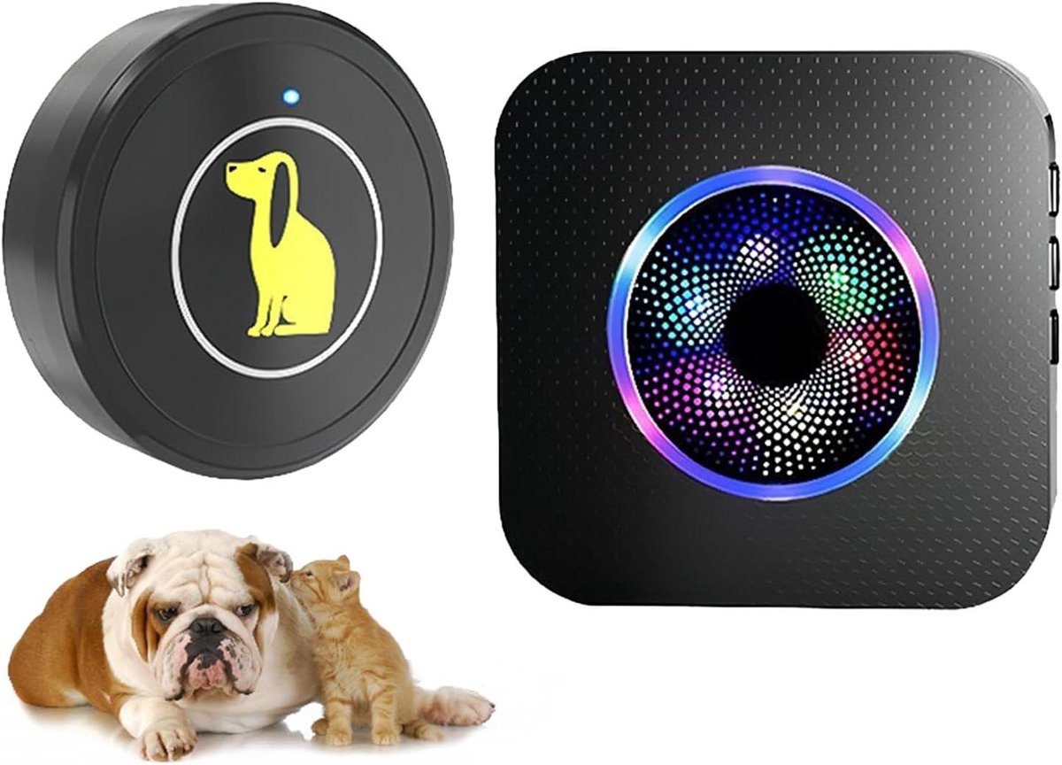 Honden Deurbel - Huisdier Trainer - Achtertuin Toegang - Waterdicht Stevig Ontwerp - 5 Volumeniveaus - Meerkleurig