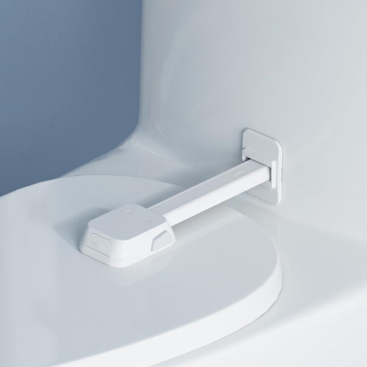 1 Stuk kindveilig toiletslot, toiletbrilslot voor babyveiligheid, toiletdekselslot geschikt voor het meeste toilet, geen gereedschap nodig (Wit)