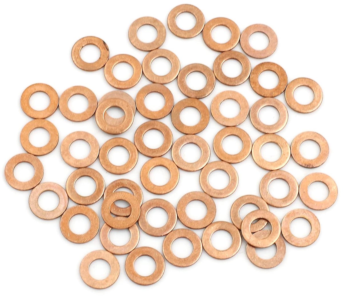 Map 50 stuks 6 mm binnendiameter afdichtring koper auto