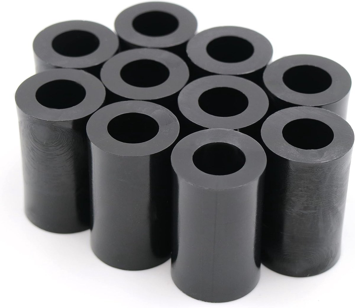 10 x afstandshulzen sluitringen L 20 mm x Ø 12/6,5 mm M6 rond HD-polyethyleen