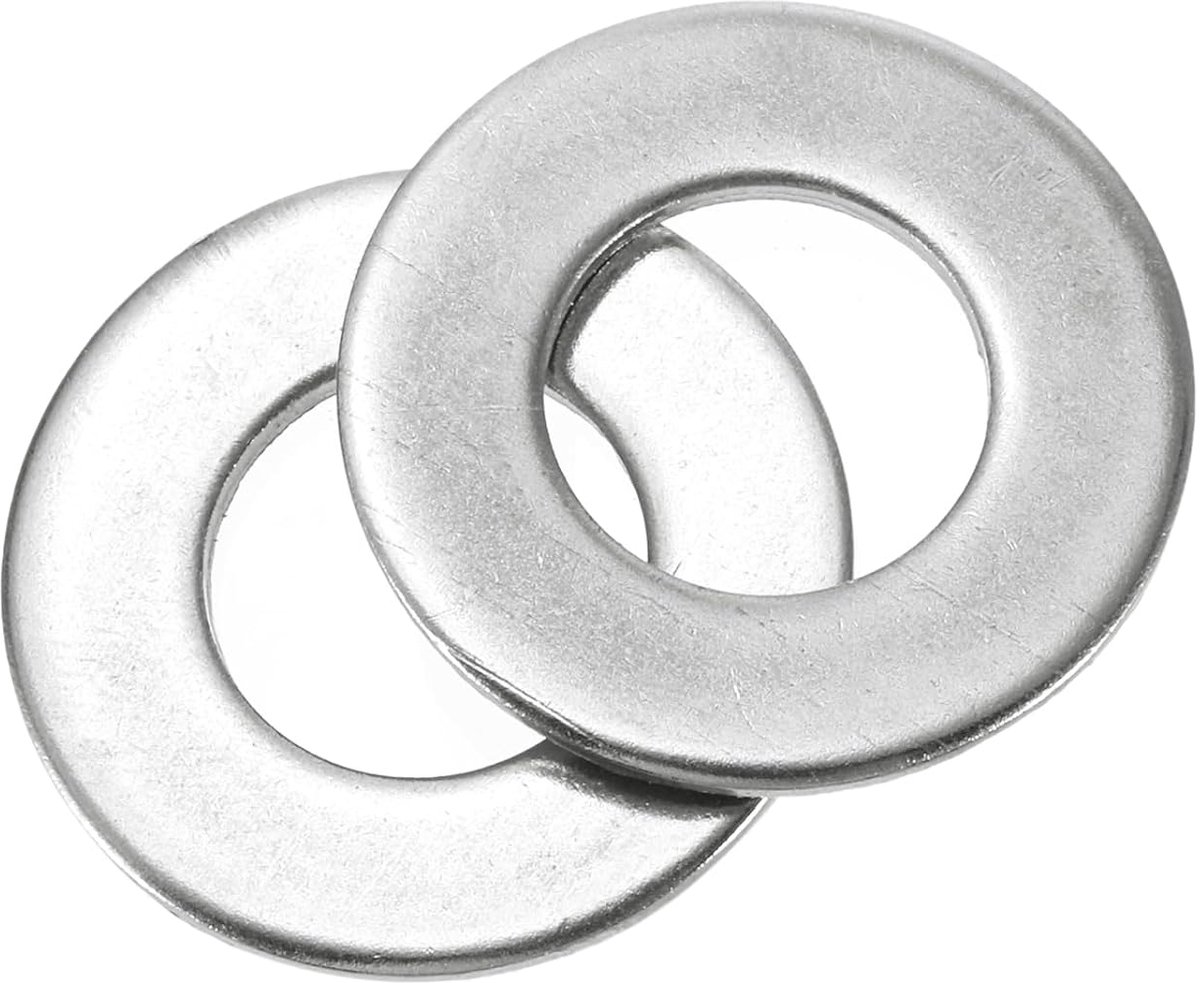 Set van 40 stuks ronde sluitringen M12 x 24 x 2 mm, 304 roestvrij staal dichtende schijven zilveren bijlagschijven, O-ringen platte afdichtringen voor schroeven, moeren, draadstangen