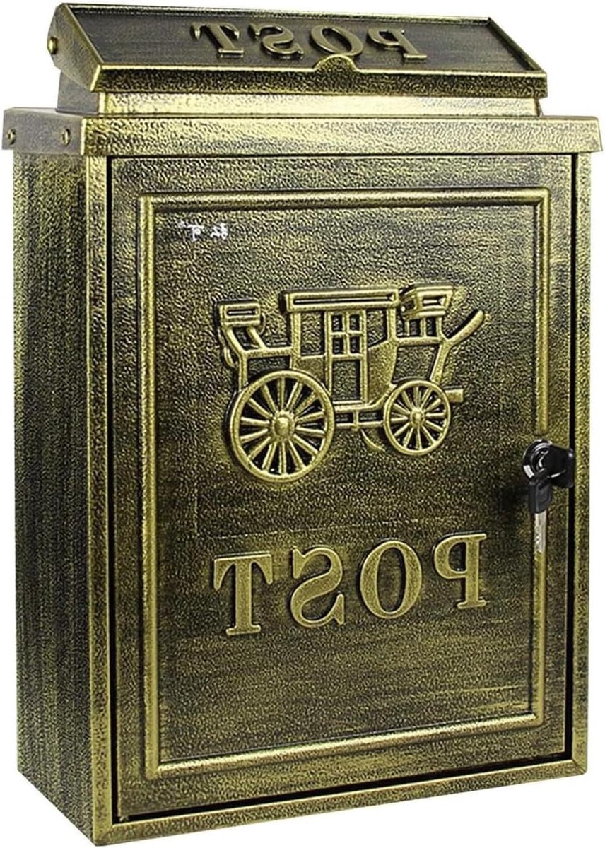 Brievenbus - Postbus - Post Ontvangen - Anti-roest Gietaluminium - 28 x 12.5 x 41 cm - Grijs