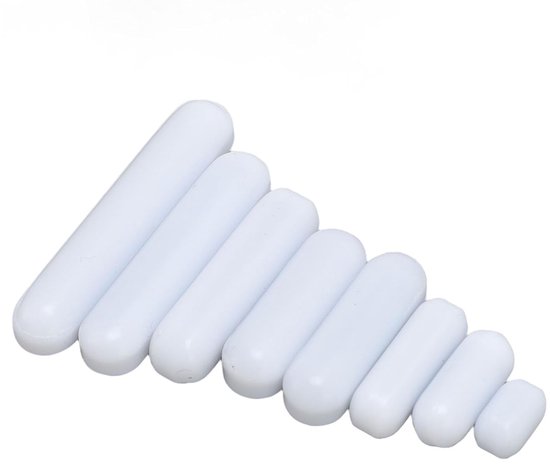 Magneetroerder Set - Mengstaafjes - Vloeistoffen Mengen - Hoge Temperatuur Bestendig - 8 Stuks - Wit — afbeelding 5