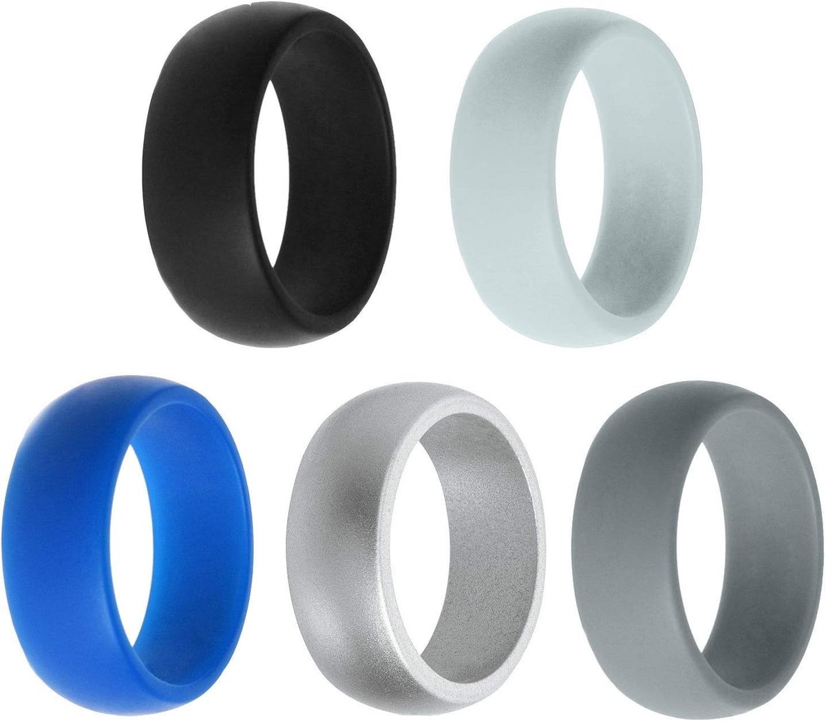 Siliconen Trouwring voor Mannen en Vrouwen Betaalbare Rubberen band, 7 stuks, 5 stuks en enkele stuks