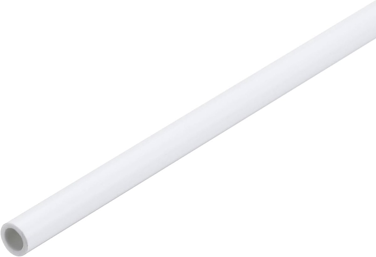 Pvc-buis, diameter 4 mm, lengte 300 mm, ronde kunststof buis voor tuin, aquarium, waterleiding, kabelgoot, ventilatiebuis (wit)