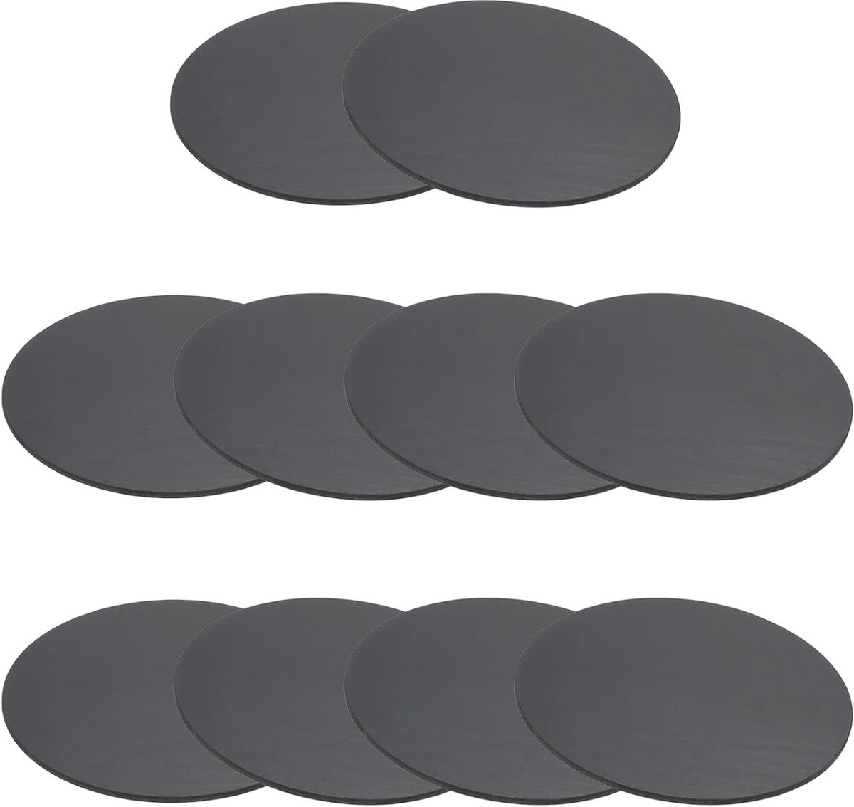 Rubber massieve schijven ringen, 10 stuks 85 mm OD x 1 mm dikke rubberen ronde pakking pad bussen spacer ring voor doe-het-zelf pakking ambacht, zwart