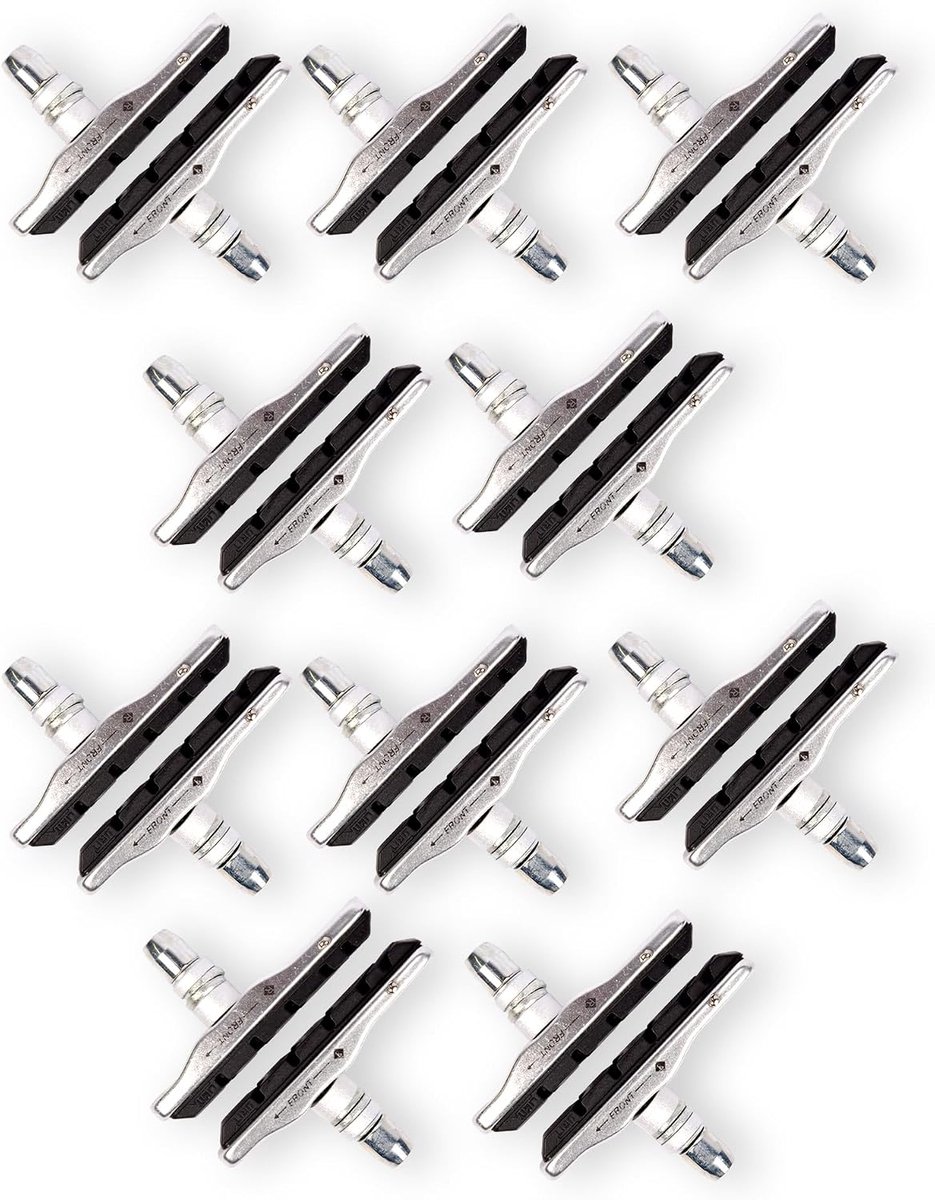 Remblokken Fiets 72mm - V-brake - Metaal en rubber - Verbeterde remprestaties - SnelShoppen