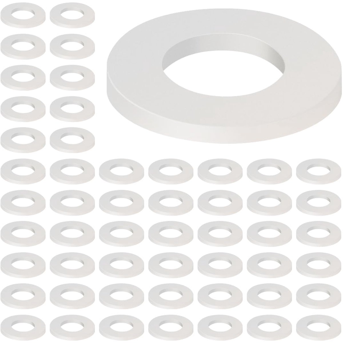 Sluitringen M8 x 16 mm, 50 stuks nylon sluitring, carrosserieringen, kunststof sluitringen, kunststof sluitringen, kunststof sluitringen voor machines, loodgieters, elektrische