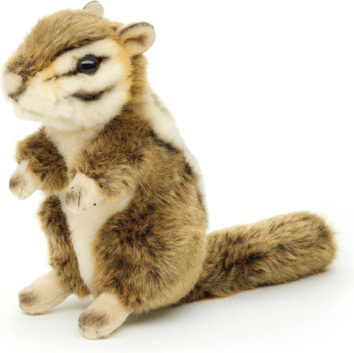 - Streephoorns, staand - 18 cm (hoogte) - pluche knaagdier, Chipmunk - pluche dier, knuffeldier
