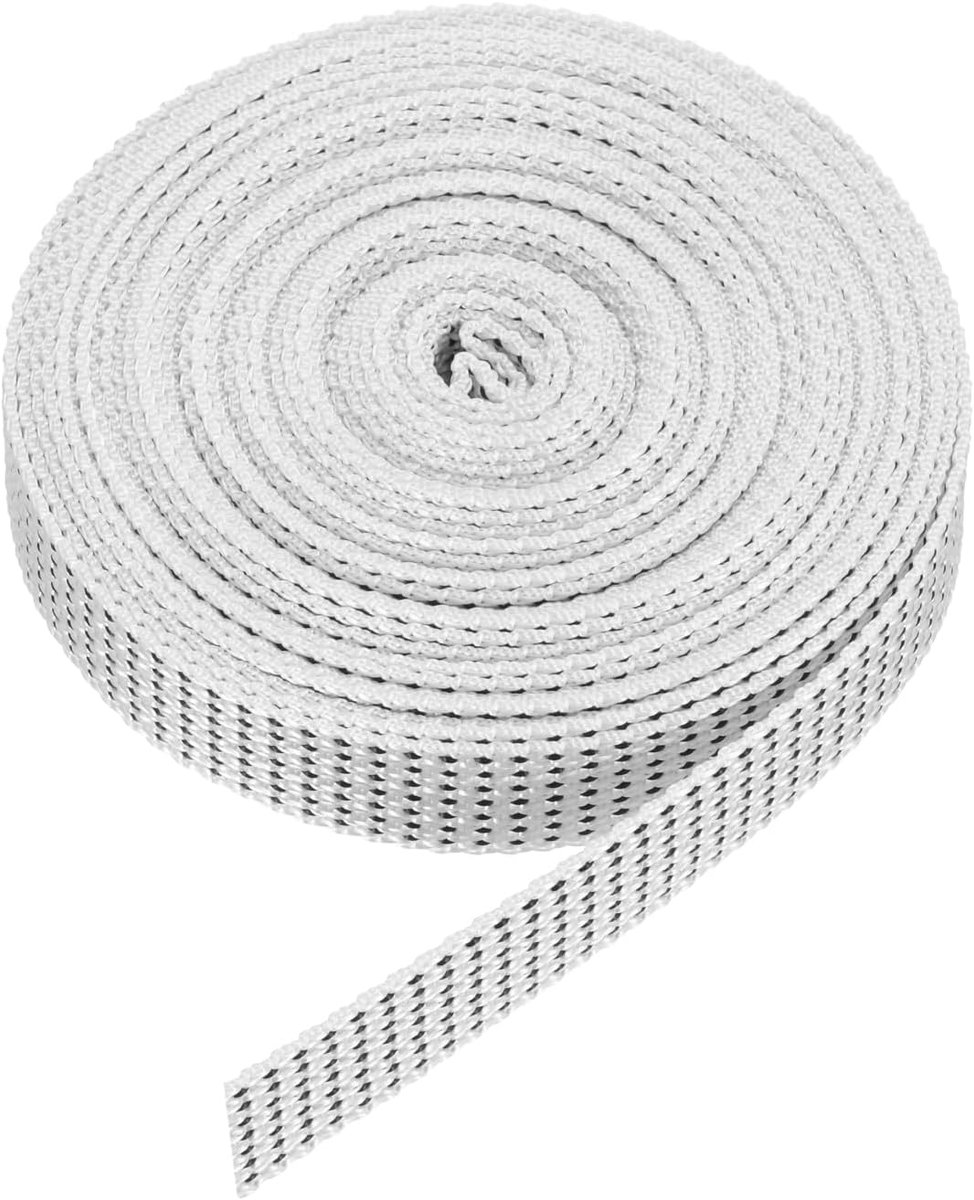 Gordelband voor rolluiken, 6 m, 16 mm, om op te schroeven, oppervlaktemontage, voor deuren, ramen, jaloezieën, gordelband, jaloezieën, zwart/wit