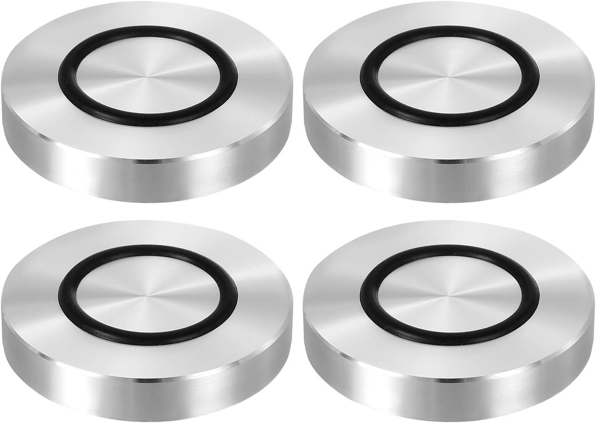 M8 schroefdraad 50 mm diameter 10 mm dikte bovenste adapter glas ronde schijf van aluminium 4 stuks ronde voeten solide hardware plaat met antislip rubberen ring