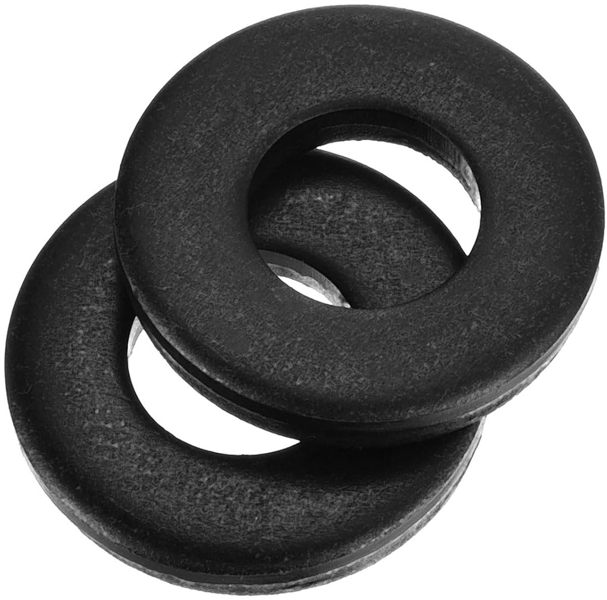 Set van 80 stuks, M8 x 18 x 3 mm, koolstofstaal, sluitringen, zwart geoxideerde platte afdichtingen, sluitringen, set voor schroeven, moeren, schroefdraadstang
